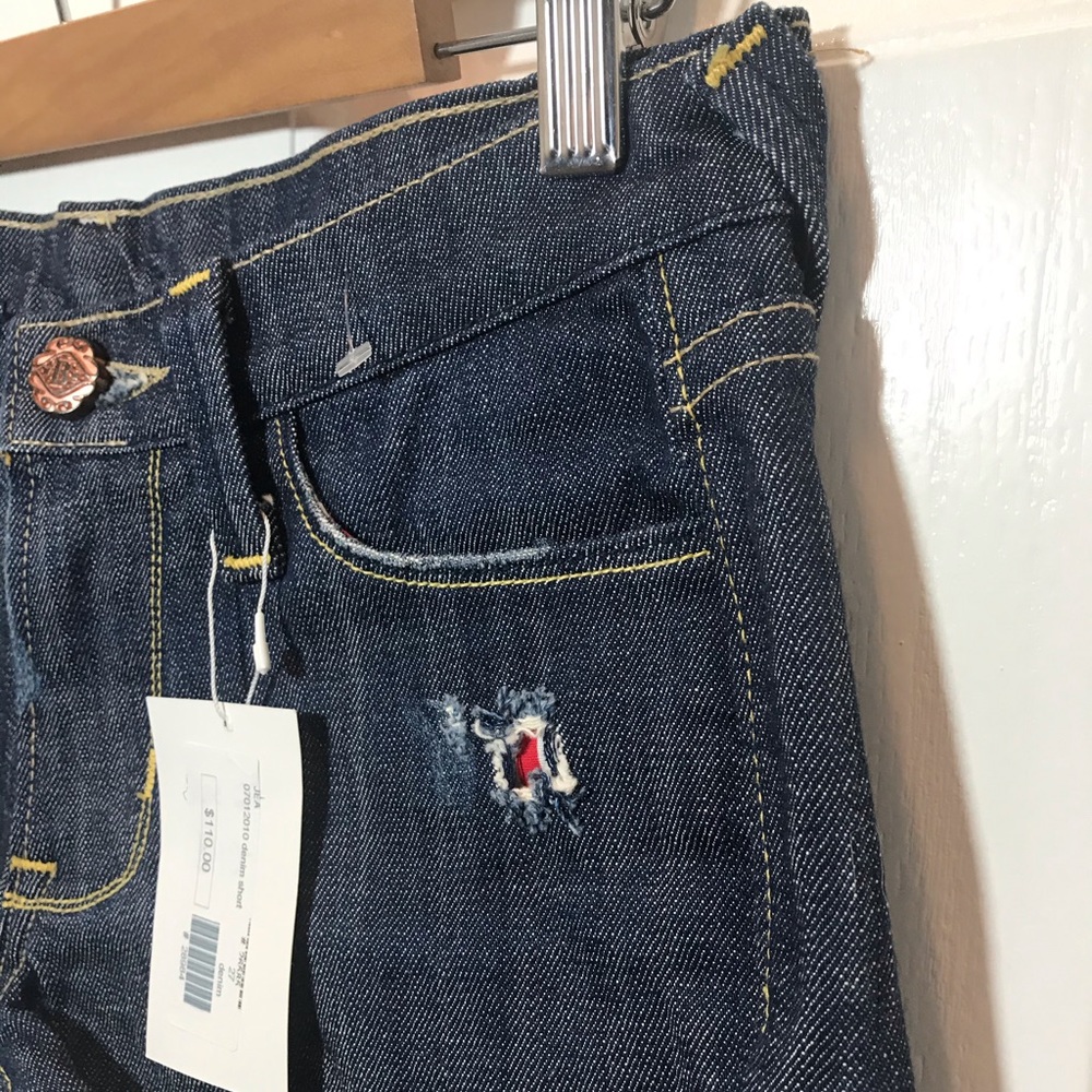 RARE Boutique Butterfly Jeans distressed cutout denim shorts, size 27 - Picture 8 of 8